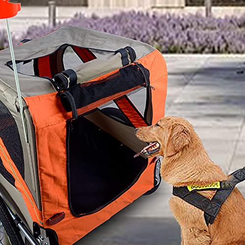 H&B Luxuries Pet Bike Trailer Load 68 Pounds, Suitable for Big and Small Dogs, Folding Storage, Detachable, Easy to… - Image 8