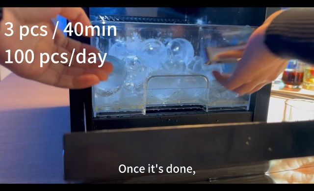 Image of Silonn 2.4″ Sphere Ice Maker, Clear Ice Ball Maker with Slow-Melting, 3 pcs in 40 Mins, 100 pcs /Day, Crystal Sphere & Rapid Sphere Technology, Self-Cleaning Ice Maker Countertop Ideal for Whiskey