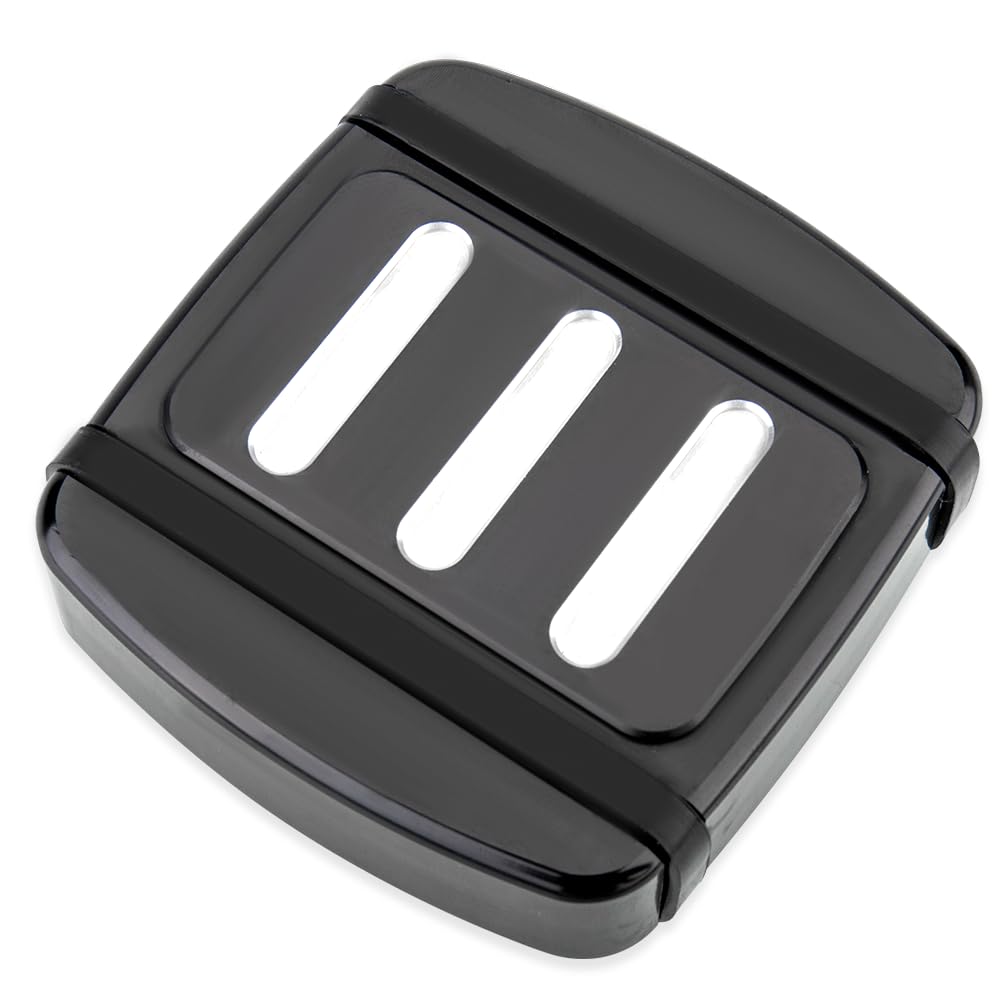 Brake Pedal Cover Compatible with Harley softail Heritage Springer Fit Fat Boy Deluxe FLSTN Road King FLHR Road Glide FLTR Pads Cover (B-Black)