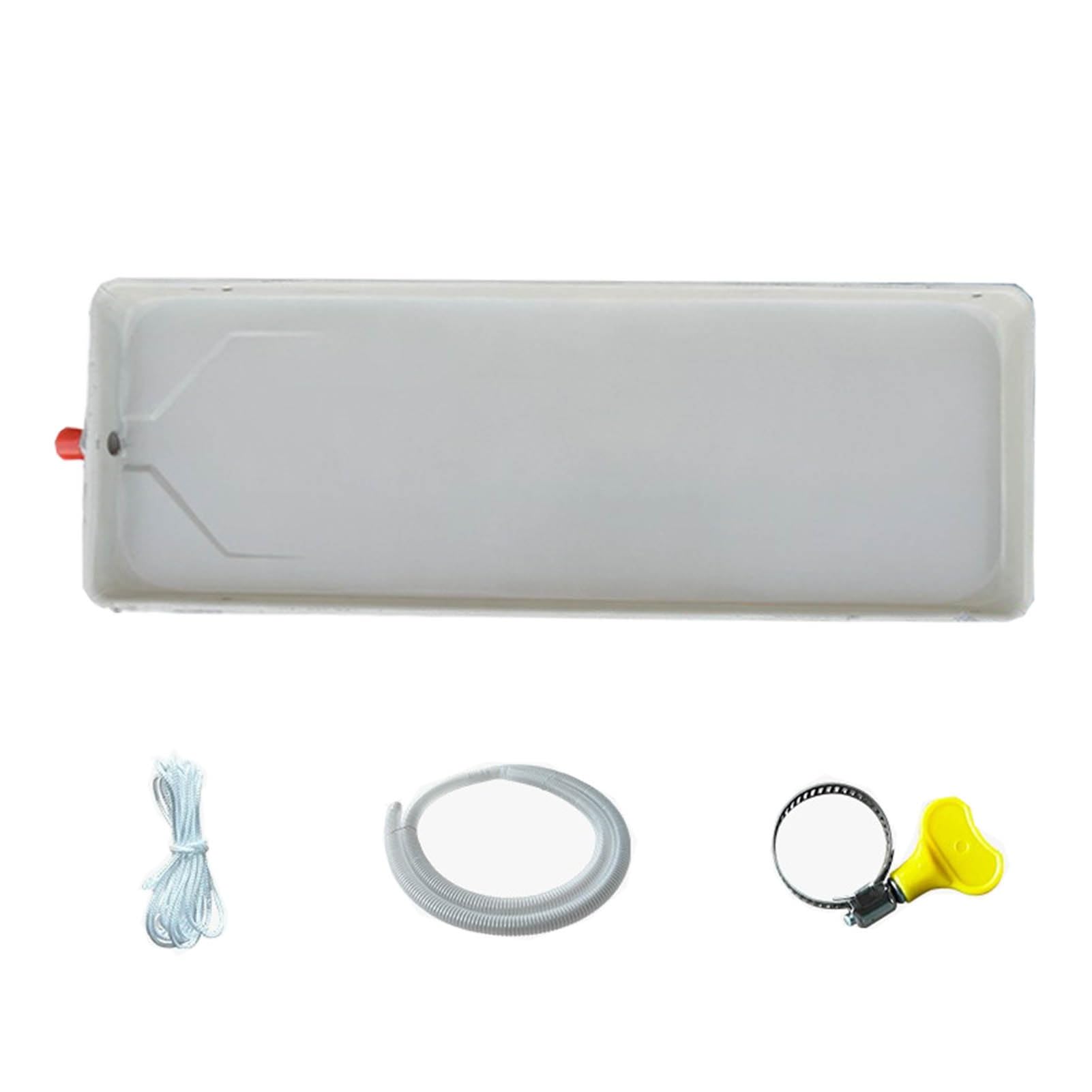 WXQTM Galvanised Air Conditioner Drip Tray Portable Air Conditioner Drip Tray with Drainage Function Suitable for Fan Coil Units (61x24x3cm)