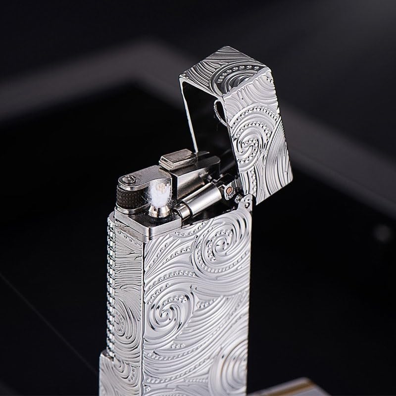 Encendedor Vintage Estrecho de Querosenos, Plata miniatura 3