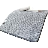 Volle Größe – verdicktes Latex-Faltbett für Schlafzimmer und Hotel – bequeme Studentenbettunterlage (grau, 150 x 190 cm)