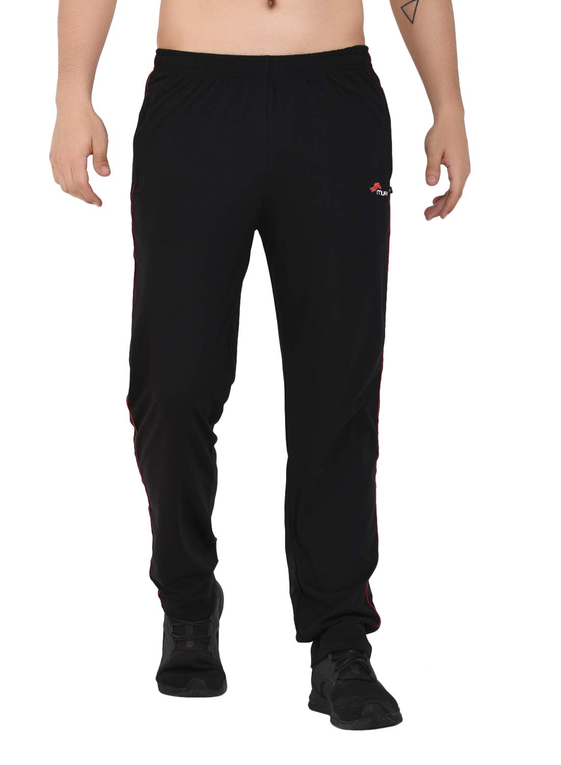 muffy Mens Slim fit Poly Cotton Track Pant with 2 Side Zipper Pocket Running Jogging Gym Yoga-picture-43