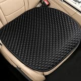 Naapesi Fodere Sedile Auto Traspiranti in Seta Ghiaccio,Protettore Antiscivolo per Sedili Anteriori,Coprisedile Contro Sudorazione,Cuscino Universale Nero 52x49cm,Protezione Completa per Tutto l'Anno