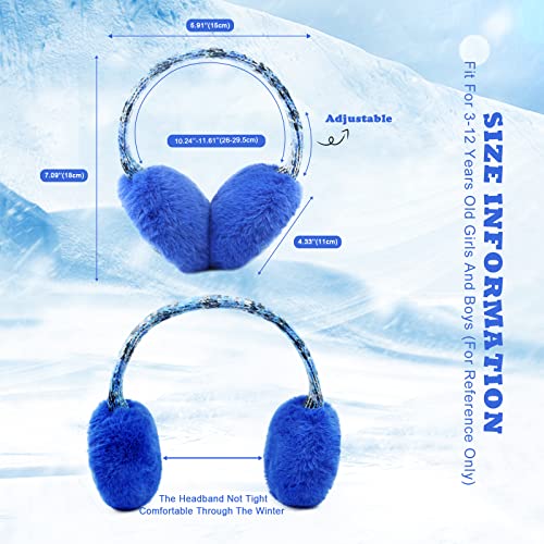 Raoexi Winter Ear Muffs For Kids Warm Furry Knit Girls Earmuffs Boys Baby Plush Toddler Ear Warmers Outdoor Ear Covers thumb #4