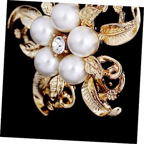 Broche fleur haut de gamme incrustée de strass et perles délicates pour dame - 3