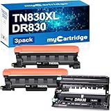 Contenu : 2 cartouches de toner noir TN-830XL, 1 tambour DR-830 DR830 (lot de 3)