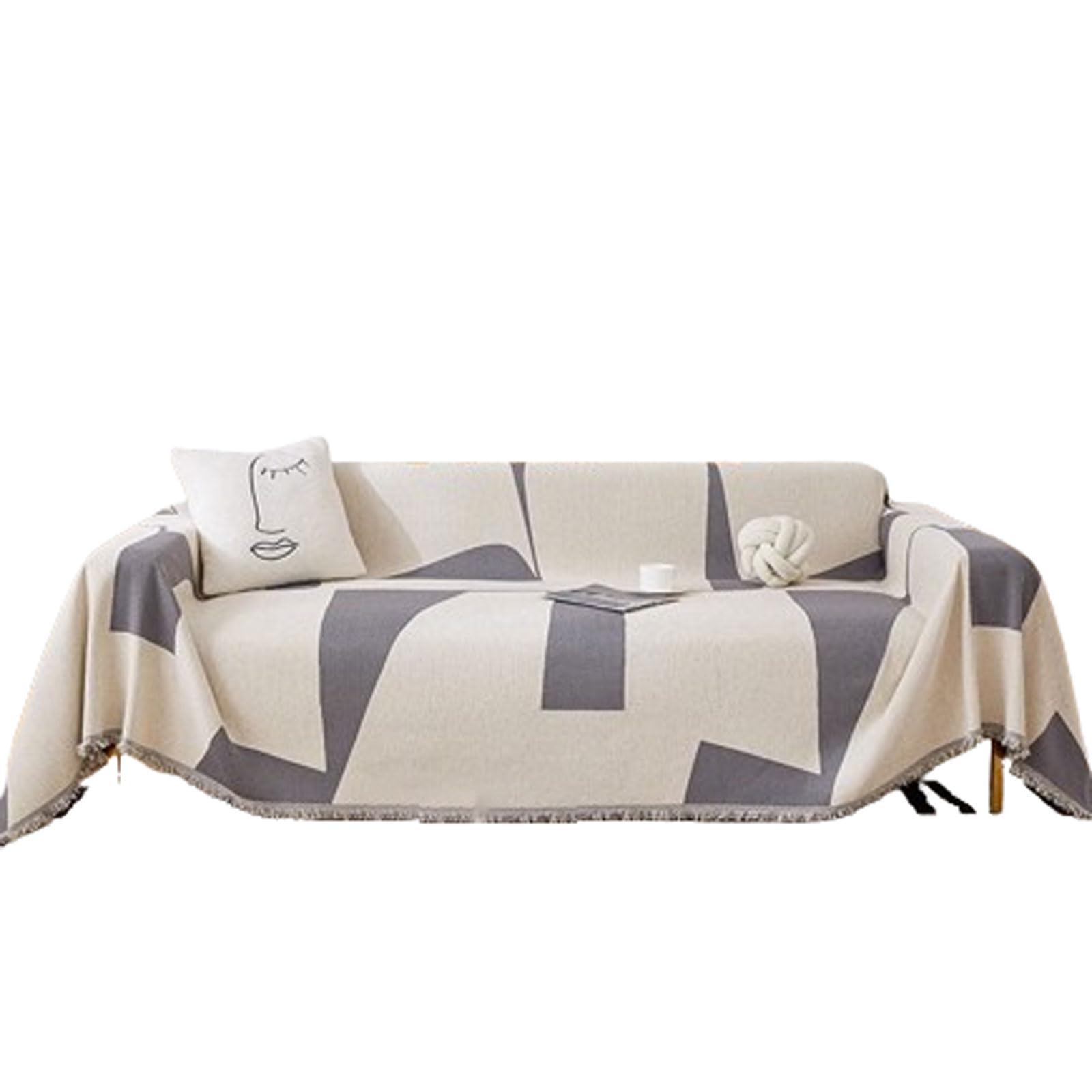 Stretch Sofa Slipcover Reversible Furniture Protector Thick Soft Washable Sofa Cover for Living Room 1 Piece