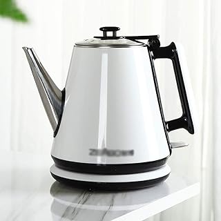zcyg Bouilloire Électrique Faire bouillir Rapide Bouilloire en Acier Inoxydable Bouilloire électrique 1 Litre-Dry Protection Voyage Boil Portable Kettle Rapide Faire bouillir (Color : White)