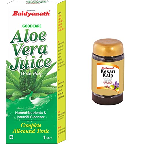 Image of Baidyanath Aloe Vera Juice - 1 L & Baidyanath Kesari Kalp Royal - 1 Kg