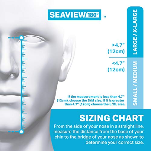 SEAVIEW 180 Degree Panoramic Snorkel Mask- Full Face Design, Panoramic - Thumbnail 6
