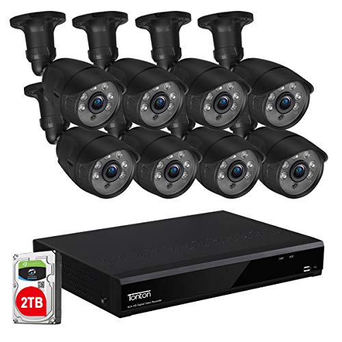 Tonton 8CH Security Camera System,1080P Hybrid Surveillance DVR with 2TB HDD and 8PCS 2MP 1920TVL Outdoor CCTV Bullet Camera,Free App&Email Motion Alerts,Easy Installation,Remote Viewing(Black) Tonton 8CH Security Camera System,1080P Hybrid Surveillance DVR with 2TB HDD and 8PCS 2MP 1920TVL Outdoor CCTV Bullet Camera,Free App&Email Motion Alerts,Easy Installation,Remote Viewing(Black)