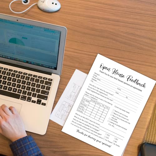 100 Pieces Open House Signs for Real Estate Supplies, Feedback Notepad Sign-in Form For Seller Clients, Realtors, Home Sellers, Agents Brokers, 6 x 8 Inch - Image 6