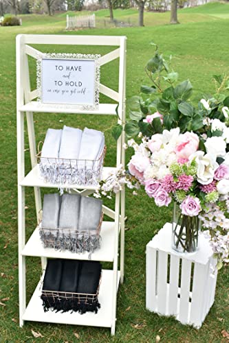 Achillea Sparkly Metallic Pashmina Shawl Wrap for Women – Elegant Scarf for Evening Dresses, Wedding Guests & Party Outfits4