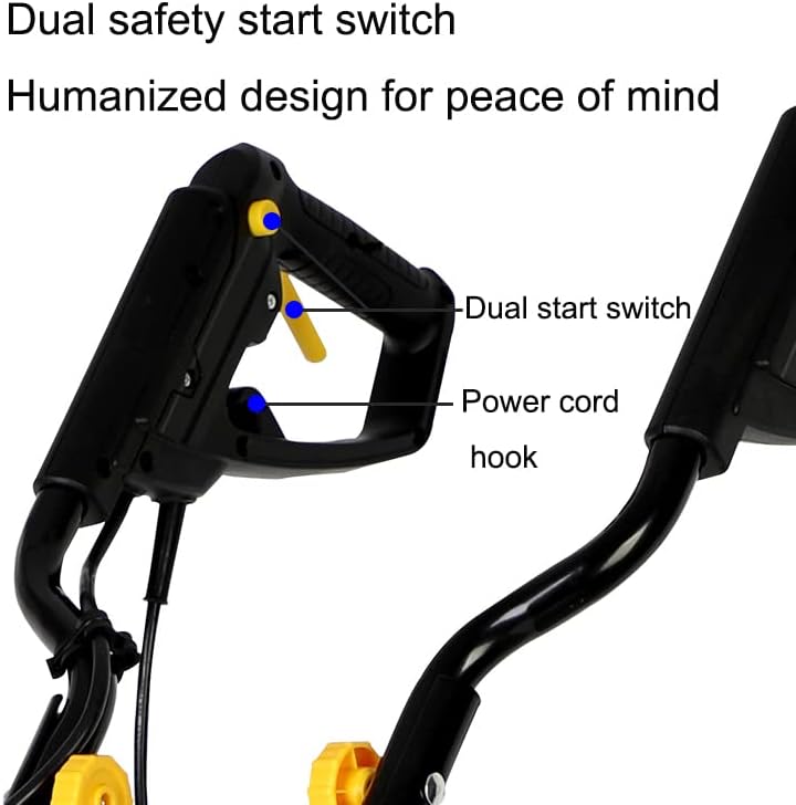 コード付き電気耕うん機、1500W 【埋め立て】 380RPMガーデン耕うん機/耕運機、ブレードは幅12.5インチ、深さ8.6インチのパス、30M
