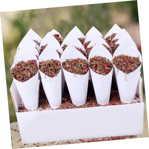 Conos de papel para confeti, 60 unidades, blanco miniatura 6