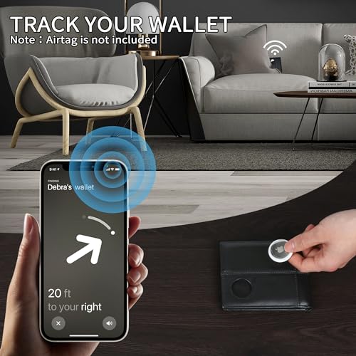 Swallowmall AirTag Wallet Men RFID Blocking with 15 Card Slots 1 ID Window by Swallowmall - Used condition - Image 3