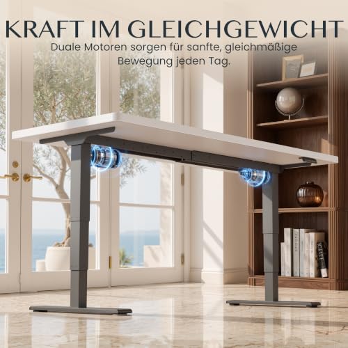 FLEXISPOT Höhenverstellbarer Schreibtisch Gestell mit Dual-Motor – Ansicht 5