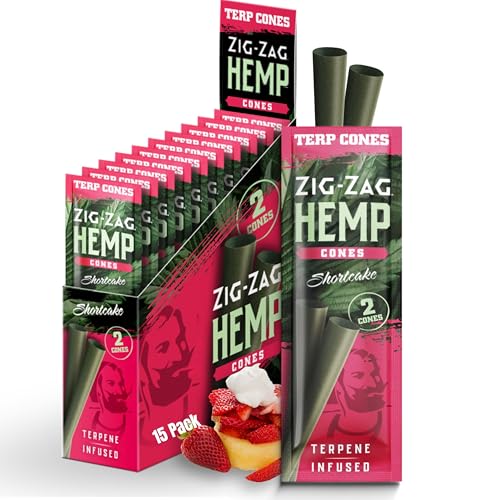 ZIG-ZAG Natural Infused Cones - Pink - 2 Cones Per Pack 15 Pack Carton Prerolled