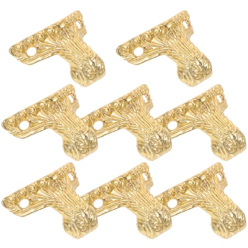 BUGUUYO 8 Piezas Patas Muebles Antiguos de Aleación de Zinc Patas Fijas Vintage para Muebles Protectores de Esquina Decorativos para Joyería y Gabinetes Soporte Estable y Duradero Acabado