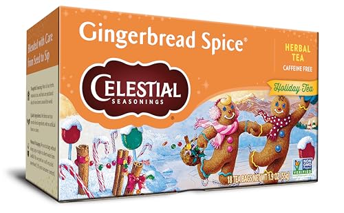 Image of Celestial Seasonings Herbal Tea, Gingerbread Spice, 18 tea bags (Pack of 6)