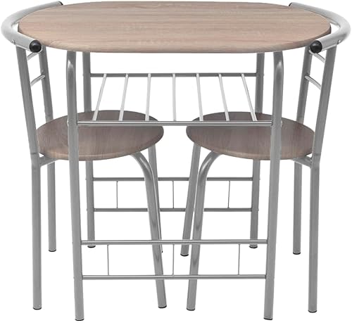 Miniatura 3 de Moderno juego de mesa de desayuno con taburetes, muebles de cocina MDF que ahorran espacio para apartamentos, cafeterías y pubs (marco de hierro