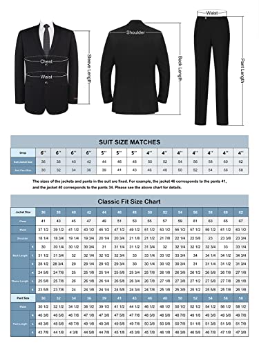 Amy Lorenzo Men's 2-Piece Classic Fit Double Breasted Peak Lapel Plaid Suit2