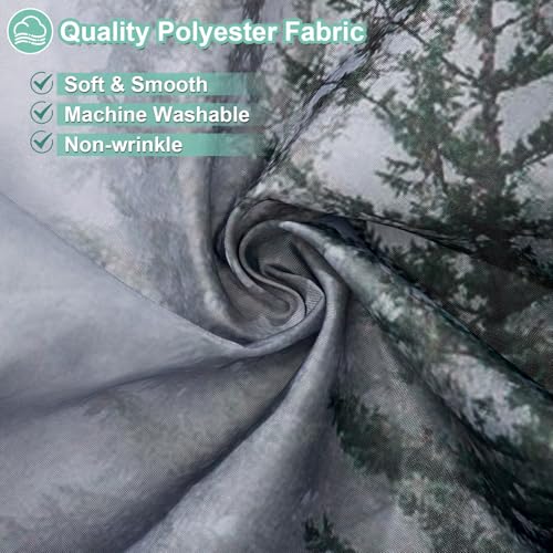 Ortigia YL-MW-1-2-CA Dark Green Misty Forest Shower Curtain thumb #3