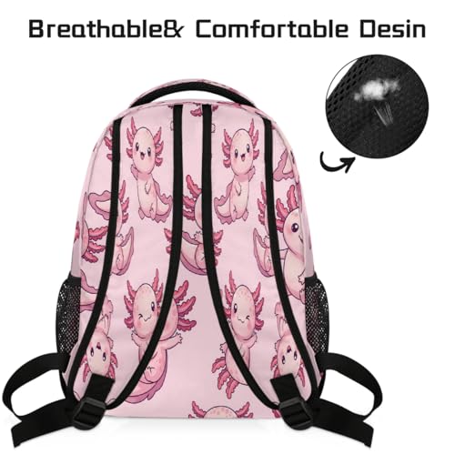 Mochila ligera de ajolotes para evitar dolor de espalda en secundaria 4