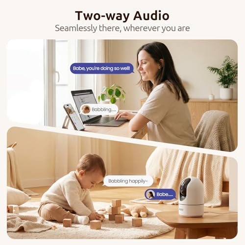 AOQEE 2K Cameras for Home Security, Dog Camera, 360 Coverage PTZ, G5 1Pack - image 8