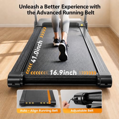 JAGJOG Foldable Treadmill, 15% Auto Incline, 300 lb, 8.8MPH, Heart Rate