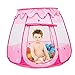 Famoy Folding Pink Princess Play Tent Toddler Ball Pits, Girl Toys Gifts Easy Pop Up Indoor and Outdoor Use (Balls not Included)
