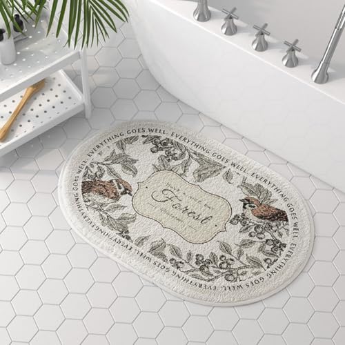VCTOPS Oval Bird Microfiber Bath Rug 16