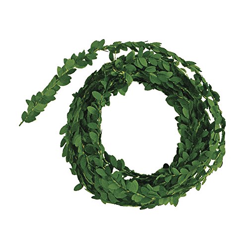 Rayher 5107300 Buchs-Girlande, Rolle 5 m, ca. 1 cm &oslash;, k&uuml;nstliche Mini-Buchsgirlande aus biegsamem Draht, kleine filigrane Bl&auml;tter, f&uuml;r Dekorationen, Hochzeit, Kommunion