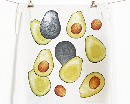 Honey Brush Design Kitchen Dish Towel 100% Cotton Flour Sack Tea Towel (Avocado)