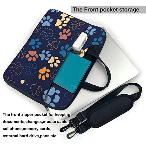 Bolsa para portátil con diseño de pata de perro, 13-15.6 pulg miniatura 3
