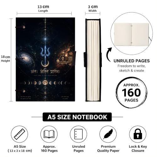 Image of New Anth Diary Notebook 7x5 Inch 160 Pages Unruled Journal for Notes