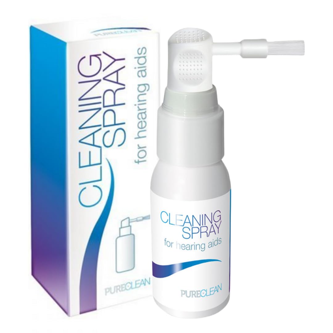 Pureclean Cleaning Spray (30ml) for Regular and Complete Cleaning of Hearing Systems, it Contains a Strong Earwax Removal Solution