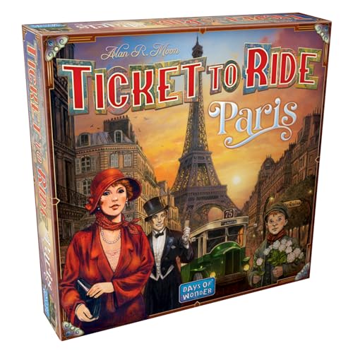 Rostro, Compra de libro digital Juego de Mesa Ticket to Ride Paris – Juego de Estrategia de construcción de rutas de Tren con autobuses parisinos detallados, Divertido Juego Familiar para...