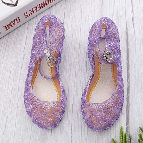 Jelly Sandal for Girls Princess Girls Sandals Flat Sandals for Toddler Dress Up Cosplay2