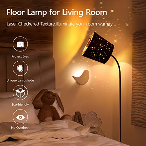 Auquee Led Floor Lamp, Standing Lamp For Living Room With Linen Lamp Shade,Adjustable Gooseneck Modern Reading Light,Floor Lamps For Bedroom,Office,Farmhouse,6W Led Bulb Included thumb #1