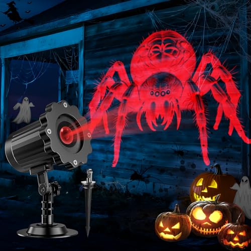 Projecteur d'Halloween extérieur et intérieur araignée dynamique 3D étanche
