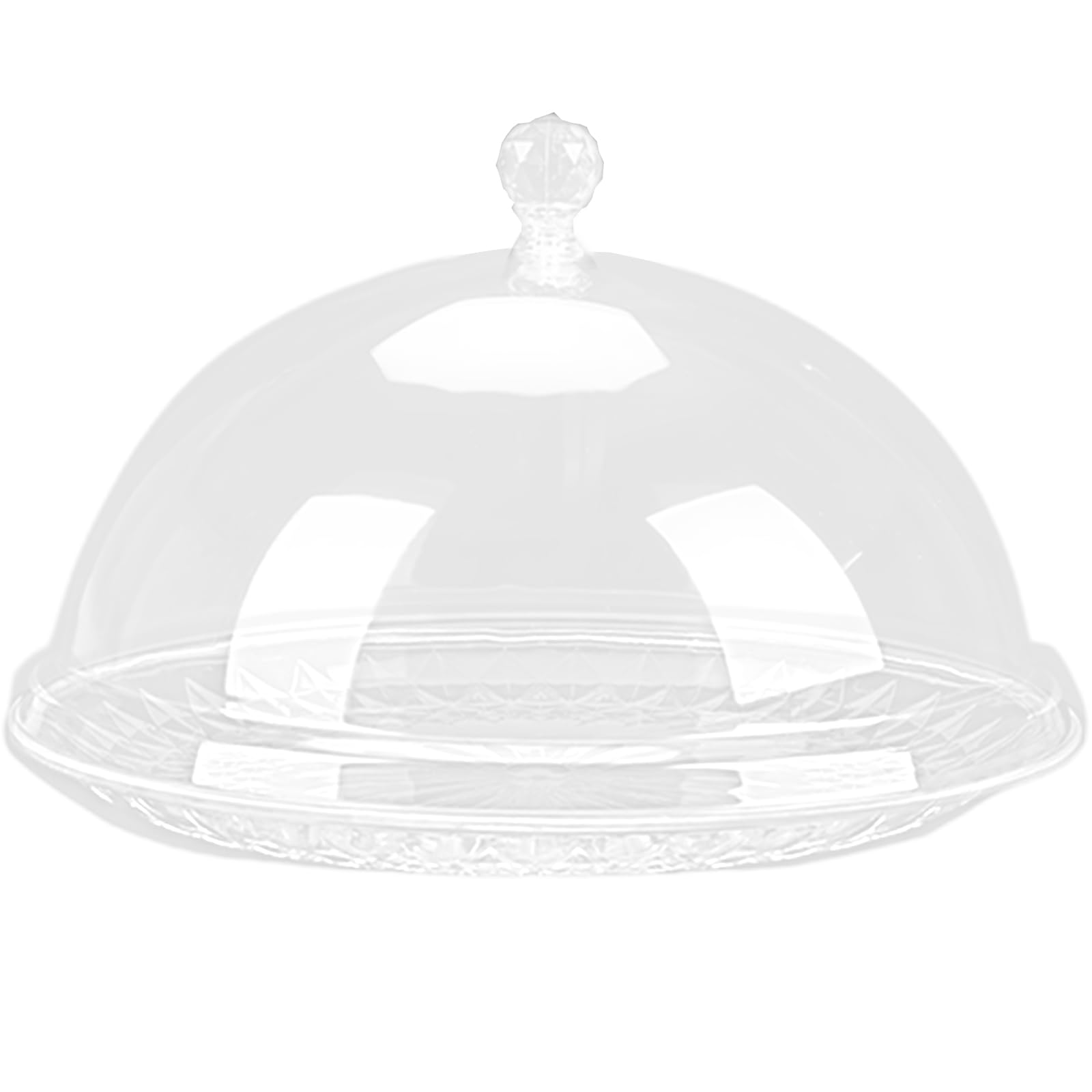 MALSSE Practical Food Holders with Elegant Lid European Styles Serving Tray for Fruits Cakes and Holiday Gathering Essential Clear Lid Dessert Platters