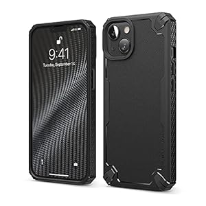 elago Armor Case Compatible met iPhone 13 (6.1″) Hoesje – Heavy-Duty Beschermhoes, Premium TPU, Carbon Fiber Textuur, Stoer Robuust Ontwerp, Schokbestendige Bumper Cover (Zwart)