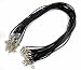 Rockin Beads 20 Leather Cord Necklaces Black 17" Lobster Claw Clasp Extension Chain
