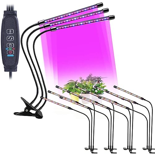 E-FINDS 植物育成ライト LED植物育成灯 栽培ライ 室内栽培ランプ 観葉植物 自動ON/OFF 室内 水耕栽培ランプ タイマー付き360°調節可能 usb給電 電球 植物育成用ランプ 省エネ 長寿命 ガーデニング 家庭菜園 水草栽培 園芸用品 (3