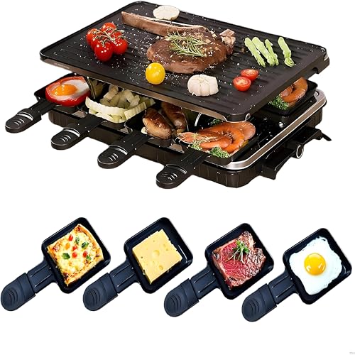Smokeless Portable Griddle Raclette Grill