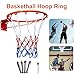 Basketball Hoop,Basketball Net,The Door Basketball Hoop,Wall Mounted Hoop Thickened Steel Plate Basketball Hoop with Net Screws Spring Shock Absorption Wall Mounted Basketball Hanging Basket Orange