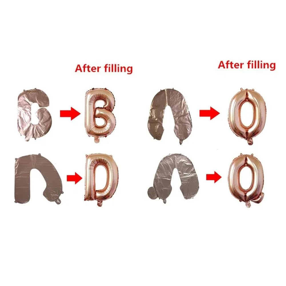 Palloncini Lettere Ad Elio - Decorazioni Per Feste, Compleanni, Matrimoni, 40cm E 60cm, Dorato - Foto 2
