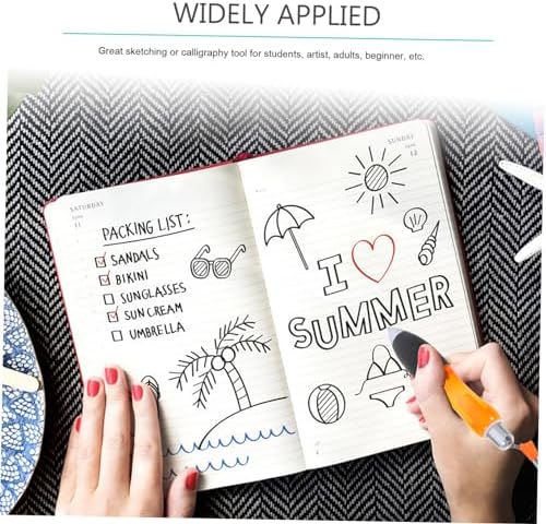 NUOBESTY 1 set yağlı tükenmez kalem, parçalı ergonomik yazı gereçleri, renkli, yedek uçlar, parti, el işi projeleri ve yaratıcı notlar için - Görsel 3